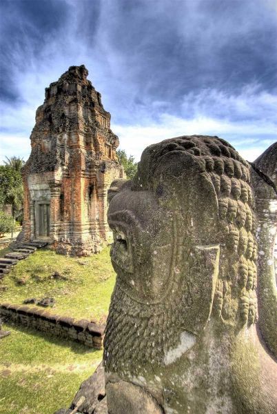 Cambodia, Angkor Wat View of Bakong Temple